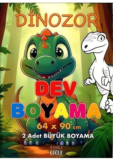 Dinozor Dev Boyama 64 X 90 Cm 2 Adet Dev Boyama Posteri