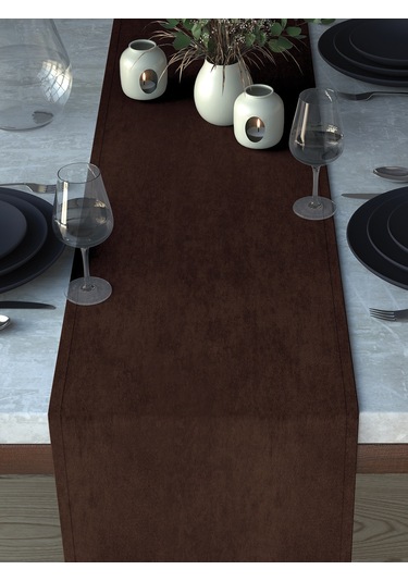 Kadife Dokulu Çikolata Kahvesi Runner Çikolata Kahvesi