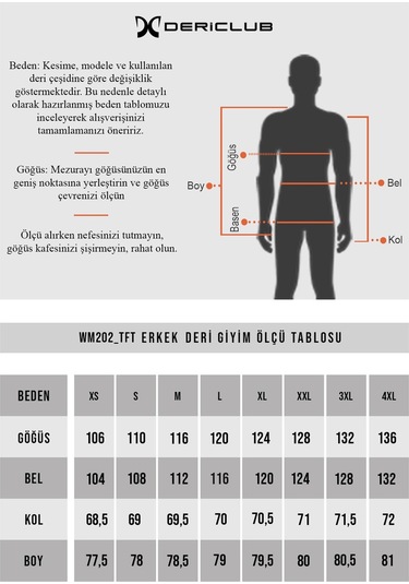 Dericlub Wm202 Gerçek Deri Erkek Gömlek