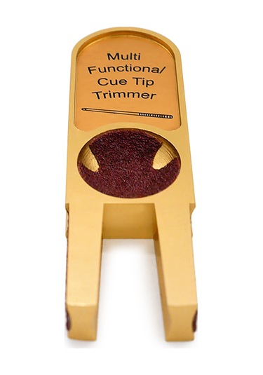 Youtek Bilardo İşkence Aleti - Çok Amaçlı İstaka Ucu Düzeltme Ve Parlatma Aracı Altın Renk