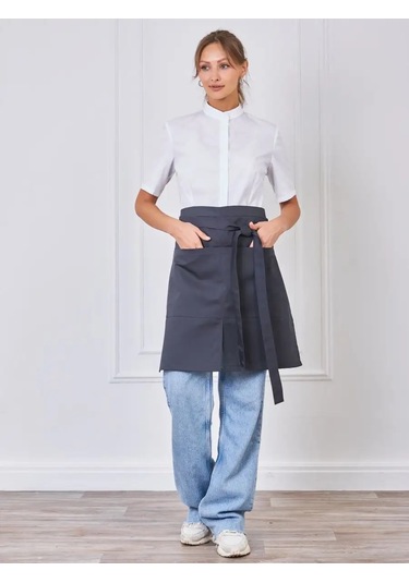 Ditexform Asistan İçin Önlük Aşçı Önlüğü 122612241 Koyu Gri
