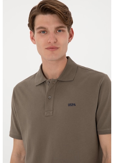 U.S. Polo Assn. Erkek Regular Fit Polo Yaka Vizon Basic Tişört 50306007-VR052 U.S. Polo Assn. Erkek Regular Fit Polo Yaka Vizon Basic Tişört 50306007-VR052