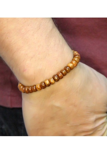 Doğal Kuka Ağacı Erkek Asansörlü Ayarlanabilir 33'lük Tesbih Bileklik Eub122