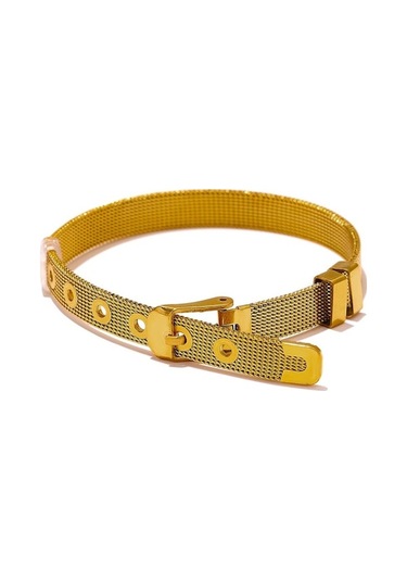 Novahub Altın Eetit Paslanmaz Çelik Geometrik Bileklik Kadın Altın