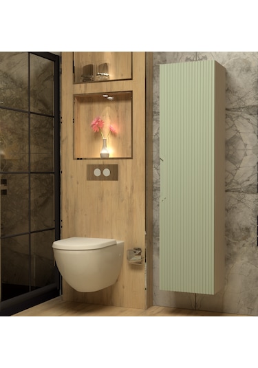 Boy Dolap Membran Kapaklı Kendinden Kulplu 40 Cm Yeşil