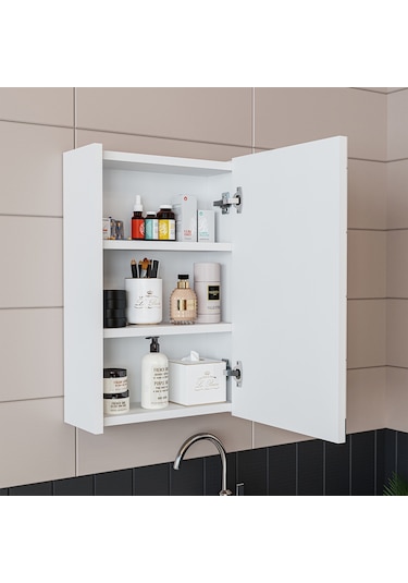 Roomart Ayaksız Tek Kapaklı Lavabolu Mat Beyaz 50 Cm Banyo Dolabı Mat Beyaz Roomart Ayaksız Tek Kapaklı Lavabolu Mat Beyaz 50 Cm Banyo Dolabı Mat Beyaz