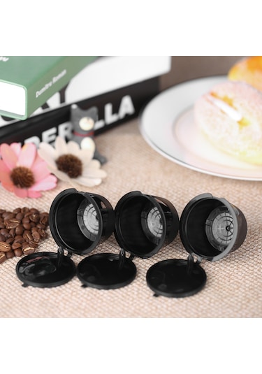 3 Adet/set Kahve Kapsülü Dolce Gusto Kahve Filtresi Yeniden Kullanılabilir Dolce Gusto Kahve Kapsülü Kaşık Ve Fırça İle Diğer