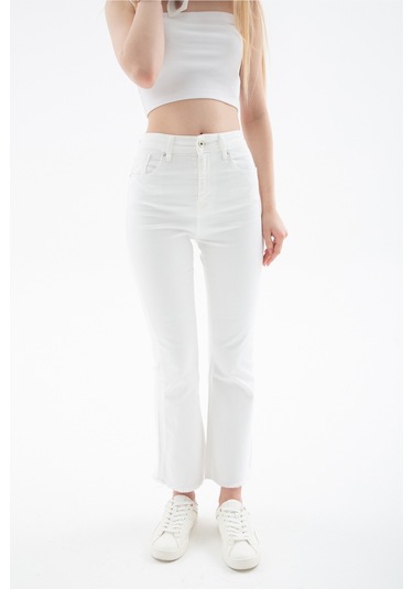 Fashion Friends Bayan Pantolon 25y0294k1 Beyaz Beyaz