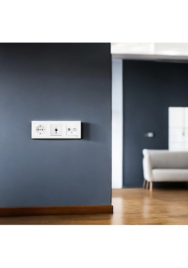 Viko Karre Beyaz 3'lü Set Topraklı Priz, F Konnektör Ve Nümeris C