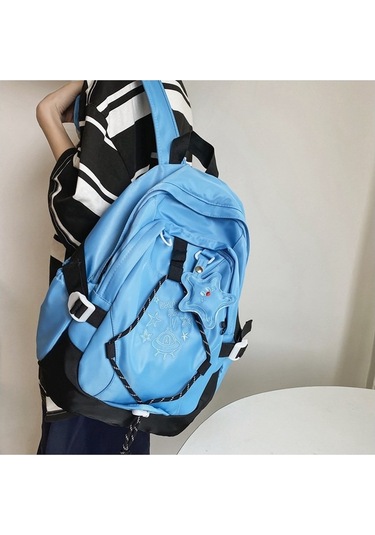 Gençler İçin Şık Ve Fonksiyonel Okul Çantası, Dayanıklı Sırt Çantası, Ergonomik Tasarım, Hafif Ve Spor Çanta MAvi