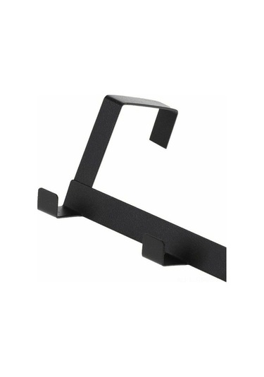 Besthome1 5 Kanca Rustsuz Kapı Kurulu Beşik Dolap Organizatörü, Delme Yok Kurulum, 5 Kg Yük Kapasite, Siyah Demir Malzeme Siyah