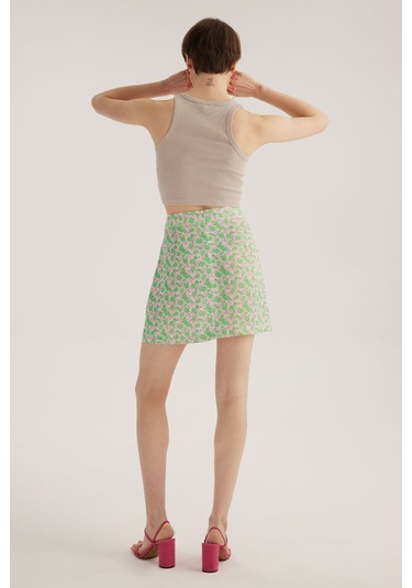 Stella Pulvis Çok Renkli Çift Cepli Mini Etek Çok Renkli