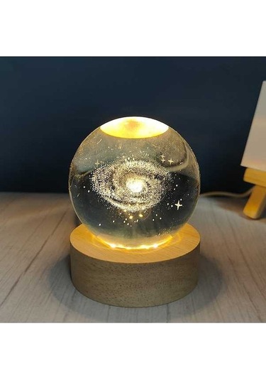 Novahub Kazınmış Kristal Küre Gece Lambası, Yaratıcı Doğum Günü Sevgililer Günü Evren Gece Lambası Usb Gece Lambası Süsü, Unutulmaz Hediye Diğer