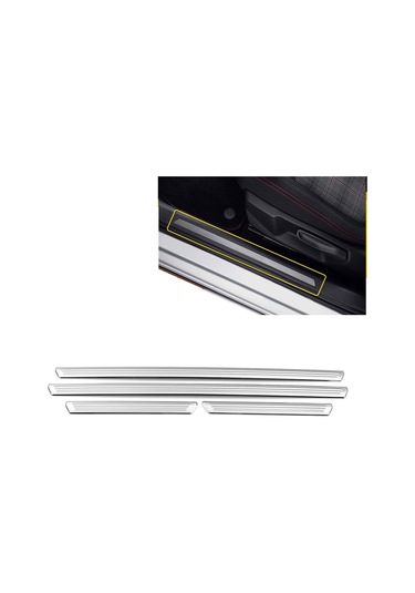 Nova Krom Vw Polo 6 Hb Makyajlı Krom İç Kapı Eşiği 4 Prç. 2021 Üzeri