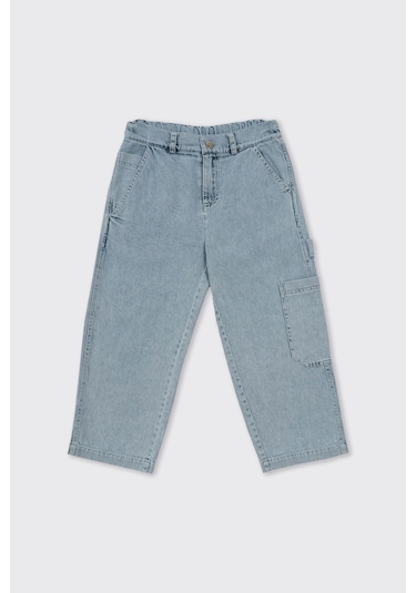 Panço Erkek Çocuk Rahat Kesim Denim Pantolon Mavi