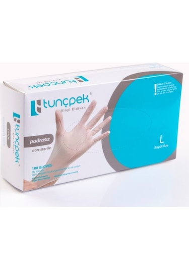 Tunçpek Vinil Pudrasız Eldiven 100'lü L