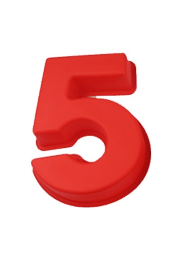 Dijital Silikon Kek Pişirme Kalıp Diy Yapımı Kurabiye Kalıp, Size:number 7 Pembe