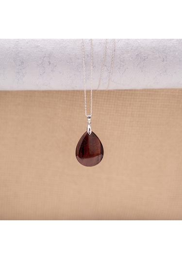 Kırmızı Kaplangözü Kolye Ucu Damla