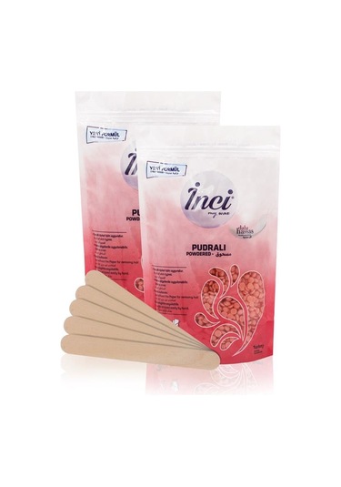 İnci Pudralı Hassas Ciltler için Boncuk Ağda 200 G x 2 + Spatula 5'li