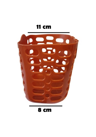 Xbyc 1689 Çocuk Bisikleti Ön Sepet Plastik 16-20 Jant Uyumlu Bisiklet Sepeti Kahverengi Renk