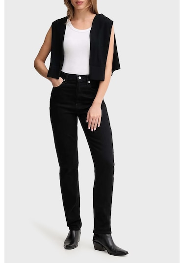 Calvin Klein Bayan Kot Pantolon Lv047d843g Twm Siyah Siyah