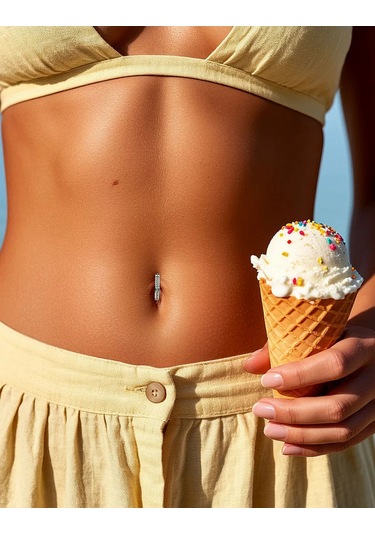 Pınme Göbek Deliği Titanyum Piercing 168970219 Gri