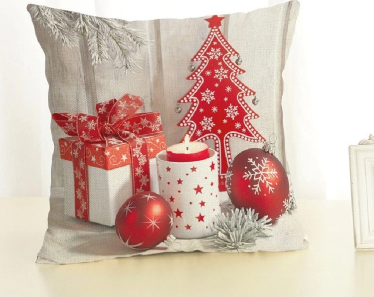 Christmas Decoration Cotton And Linen Pillow Office Home Cushion Without Pillow, Size:45x45cm White Snow Beyaz Gümüş Mavi Altın Noel Ağı Yeşil Kırmızı Beyaz Kırmızı