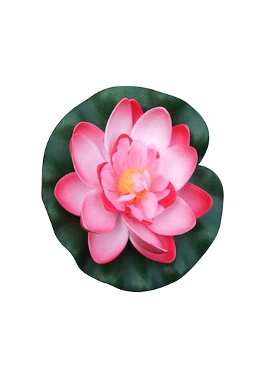 Kangvka 10cm Pembe Simülasyon Lotus Çiçeği - Akvaryum Havuzu Göl Dekorasyonu - Su Üstünde Yüzen Sahte Lotus - Dayanıklı Eva Malzeme