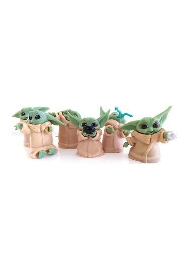 Star Wars 3D Baby Yoda Mini Figür Seti Oyuncak 6 CM