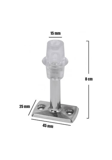 Kapı Stoperi Kapı Tamponu 8 Cm Krom 4'Lü