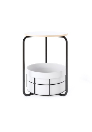 Çantalı Orta Sehpa Yan Zigon Sehpa Beyaz 1558