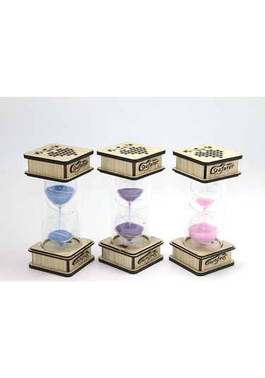 Ahşap Ledli Kumsaati Beyaz