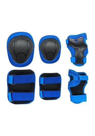 Suntek Çocuklar Kaykay Bisiklet Koruyucu Dişli Kıyafet Diz Mavi