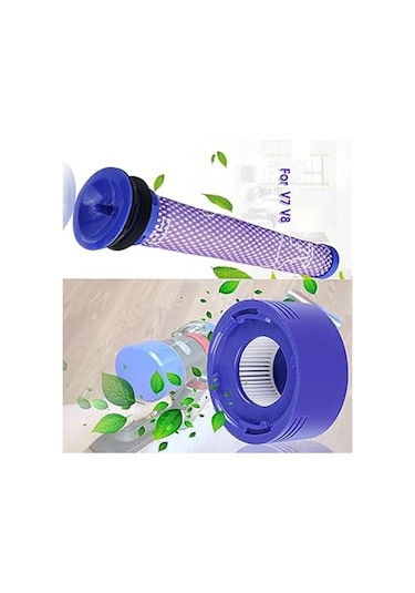 Dyson V7 V8 Cordless Uyumlu Filtre Seti 2li Ön,arka