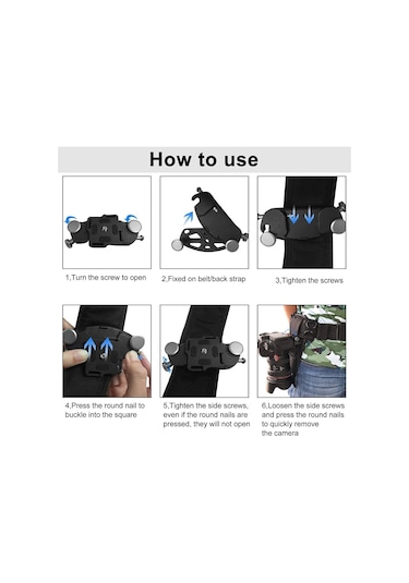 Kamera Sırt Çantası Bel Dslr Video Gopros Heros Insta360 Gümüş İçin Kamera Omuz Kayışı Kayışı