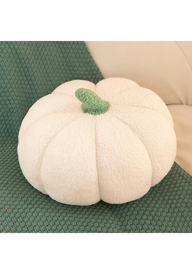 Beyaz Sevimli Cadılar Bayramı Balkabağı Peluş Atmak Yastık Yumuşak Kadife Yastık Yastık Dekor 30cm
