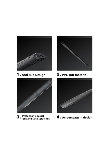 Fosenze Mountain Bike Yol Bisikleti Pvc Korumalı Sticker - Yılan Desenli Siyah Çerçeve Çarpma Engelleyici Koruma Bandı