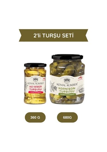 2'li Turşu Seti Acı Biber & Kornişon Turşu