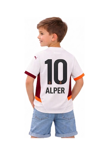 Galatasaray Lisanslı Kişiye Özel Çocuk Beyaz Forma K.ö
