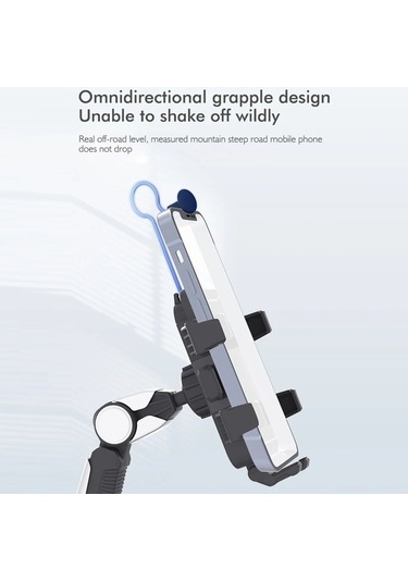 Ebitda Çok Renkli Motosiklet-bisiklet Navigasyon Telefon Tutucu, Handlebage Braketi, Yatay-dikey Ayarlanabilir, Plastik Malz Çok Renkli