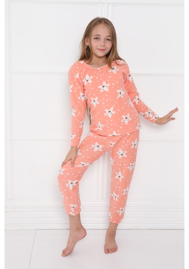 Fames Pijama Kişlik Çocuk Polar Pijama Takim SOMON