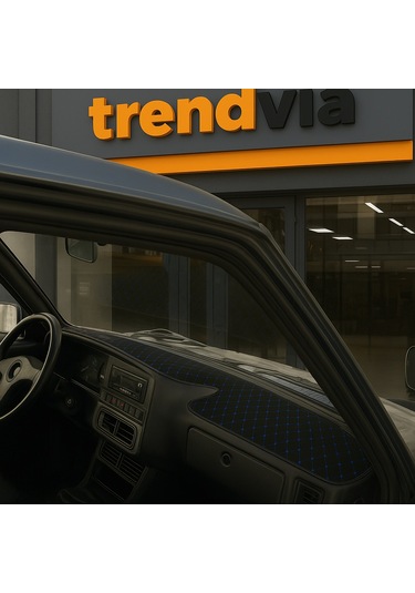 Tofaş Şahin Doğan Kartal Yüksek Kapitone Ön Göğüs Torpido Kaplama Ve Koruma Örtüsü Siyah - Mavi