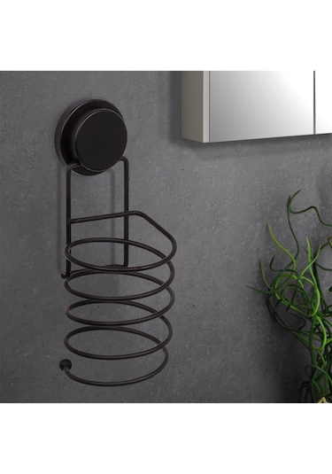 Okyanus Home Magic Fix Sihirli Yapışkan Siyah Saç Kurutma Makine Askısı Siyah