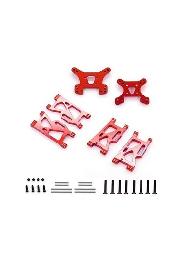 Besthome1 Yüksek Kaliteli Alüminyum Süspansiyon Kiti Vites 1/14 144001 İçin - Ön/arma Kollu Kırmızı