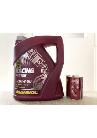 Mannol Racing 10W-60 Tam Sentetik Motor Yağı 4 L + Mannol Motor Içi Temizleyici 350 ML