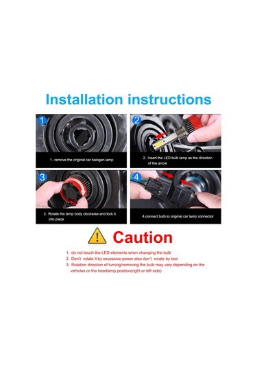 Youtek H1 Led Araba Farı, 6000k Soğuk Beyaz, 60w, Ip65 Su Geçirmez, 30.000 Saat Ömür, Plug & Play, 360 Işık Açısı, Uçak Alüminyum Gövde