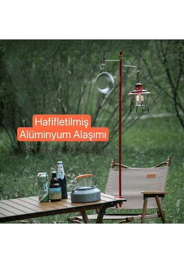 Shufa Katlanabilir Kamp Lamba Askısı Siyah