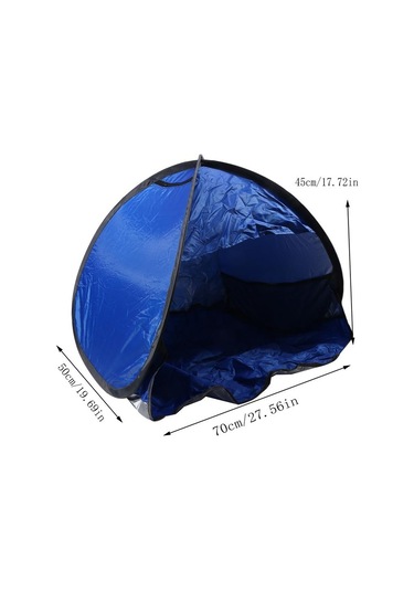 Yaratıcı Açık Hava Mini Güneş Barınakları Kamp Açılır Güneş Gölgelik Baş Ve Yüz Çadırı Plaj Pikniği İçin Mavi
