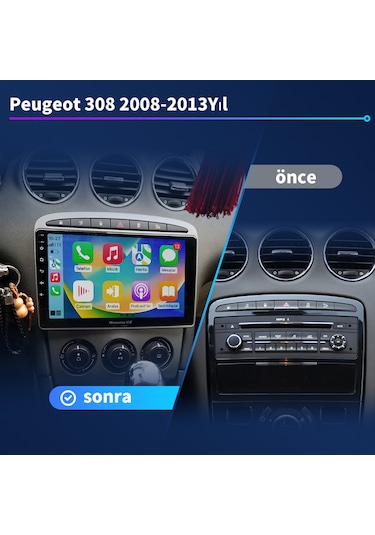 Peugeot 308 2008-2015 Yıl Multimedya 4gb Ram 32gb Rom