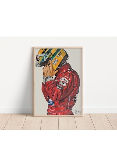 F1 Ayrton Senna Posteri -çerçevesiz